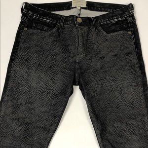 Current Elliot Snake Textured Jeans